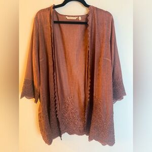 Soft Surroundings Brown Kimono